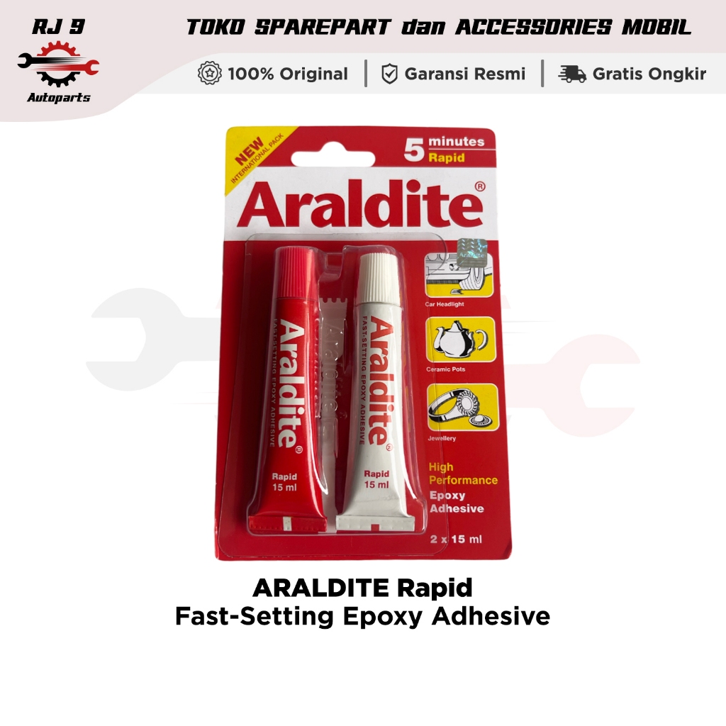 thumbnail image 2 of 3-Pack Araldite Rapid Epoxy Adhesive - Extra Strong, Fast Setting, Heavy Duty Glue 2 of 6