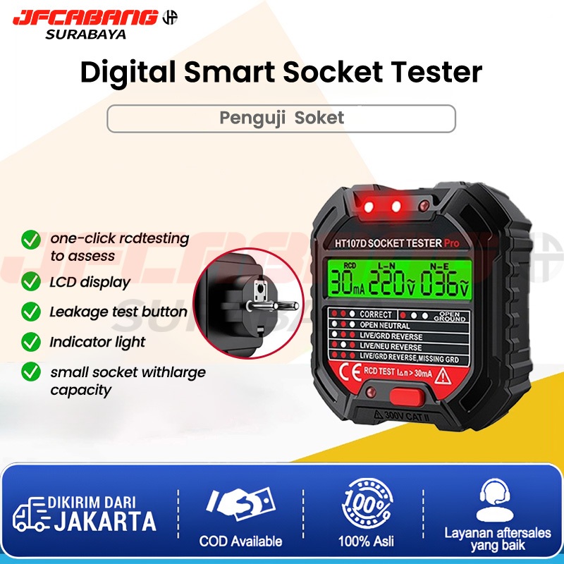 Jual Socket Tester 48V-250V Earthing Tester Pencari Kebocoran Listrik ...