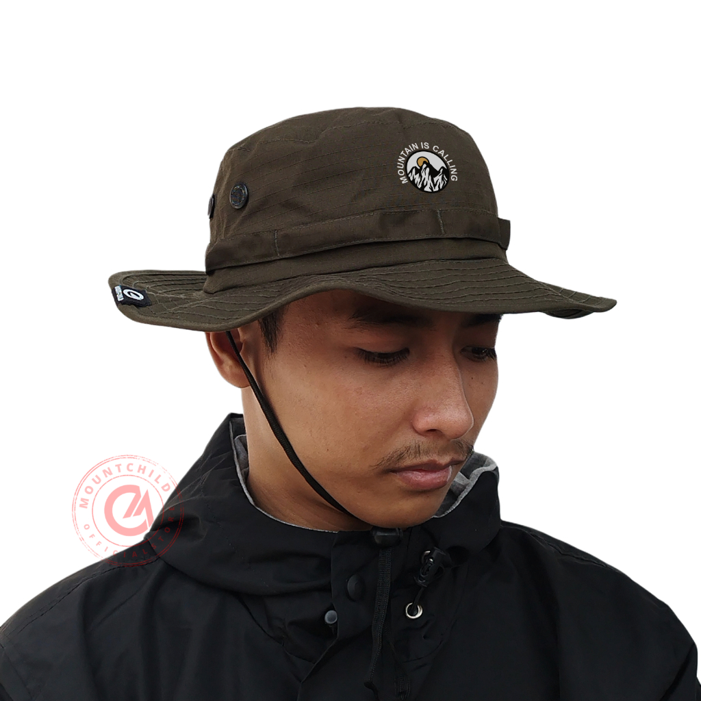 Jual Topi Rimba Bucket Hat Outdoor Logo Mountain Is Calling Pria Wanita ...