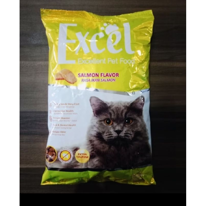 Jual Excel Salmon Kuning Makanan Kucing 500 gr | Shopee Indonesia