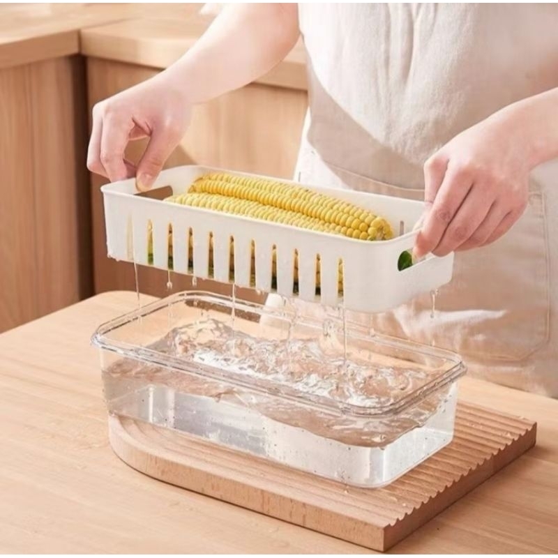 Jual Food Container Serbaguna Tempat Penyimpanan Buah Sayur Daging Ikan ...