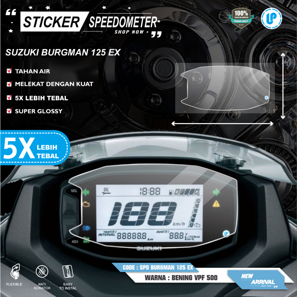 Jual STICKER ANTIGORES SPEEDOMETER SUZUKI BURGMA 125 EX | Shopee Indonesia