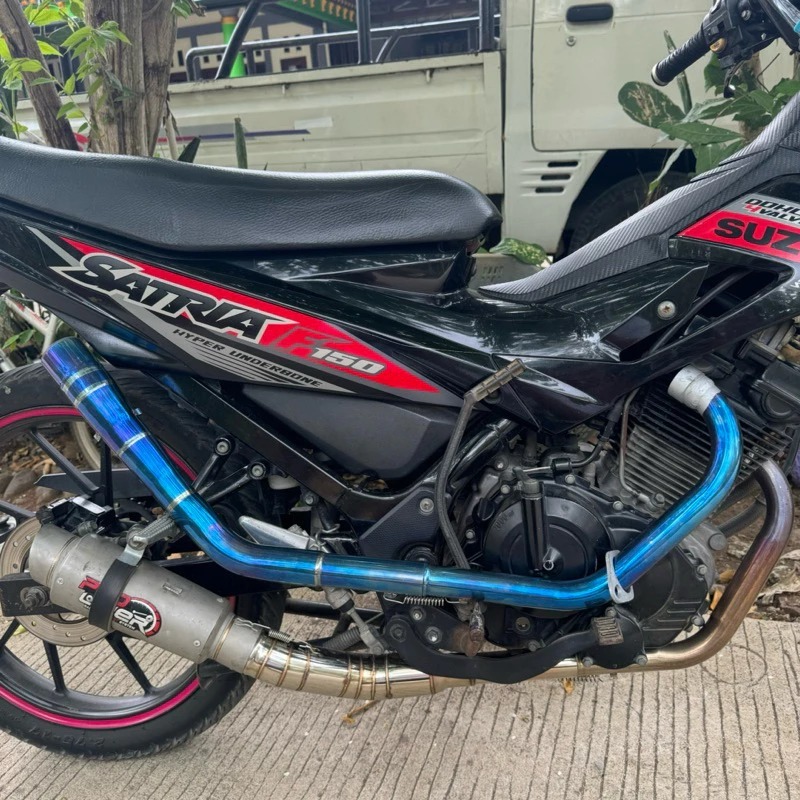 Jual Leher knalpot satria fu road race diameter 50 mm underbond bluemon ...