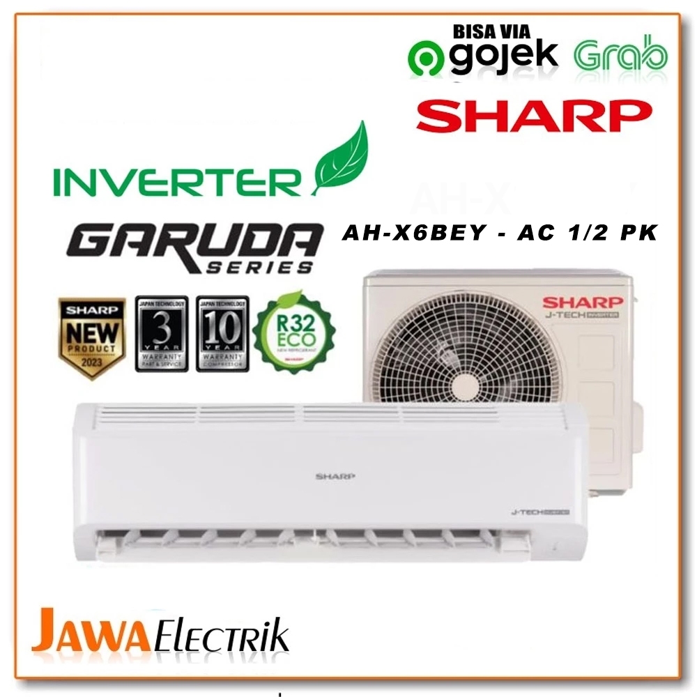Jual AC SHARP 1/2 PK + PASANG AH-A05 BEY/AHX 6BEY INVERTER | Shopee ...