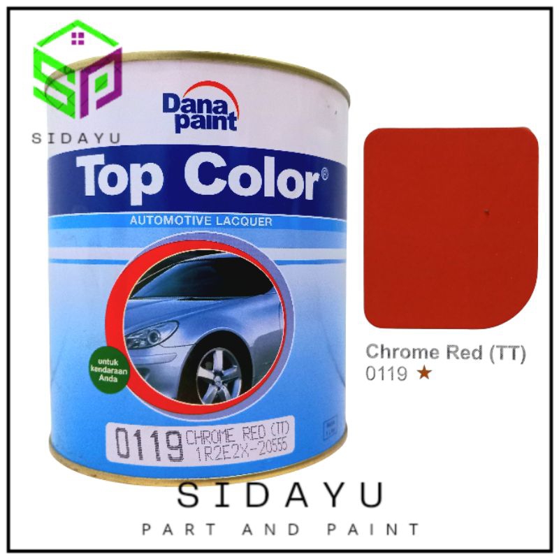 Jual Cat NC Duco Dana Paint Top Color Chrome Red 0119 1Liter | Shopee ...