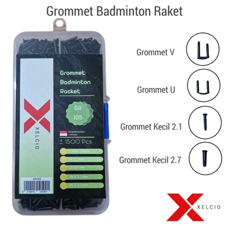 Jual Xelcio Grommet Badminton Raket GR 105 Black | Shopee Indonesia