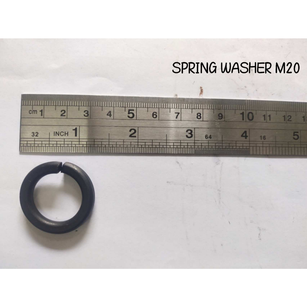 Jual Mur baja hitam M20 Grade 10.9 Ring per / Ring plat / mur hex ...