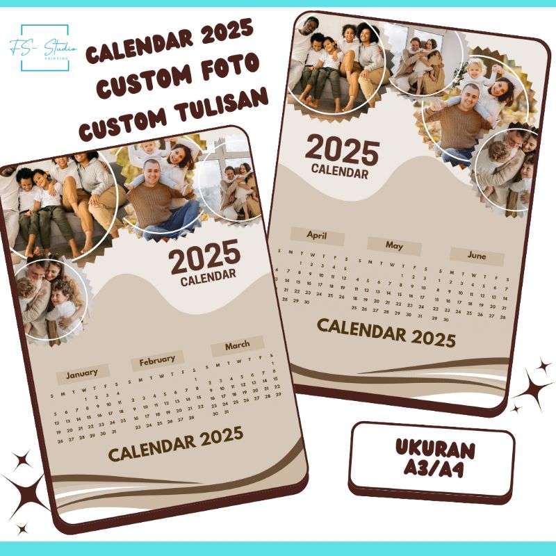 Jual Kalender 2025/ Kalender Custom/ Kalender Custom Foto/ Kalender ...