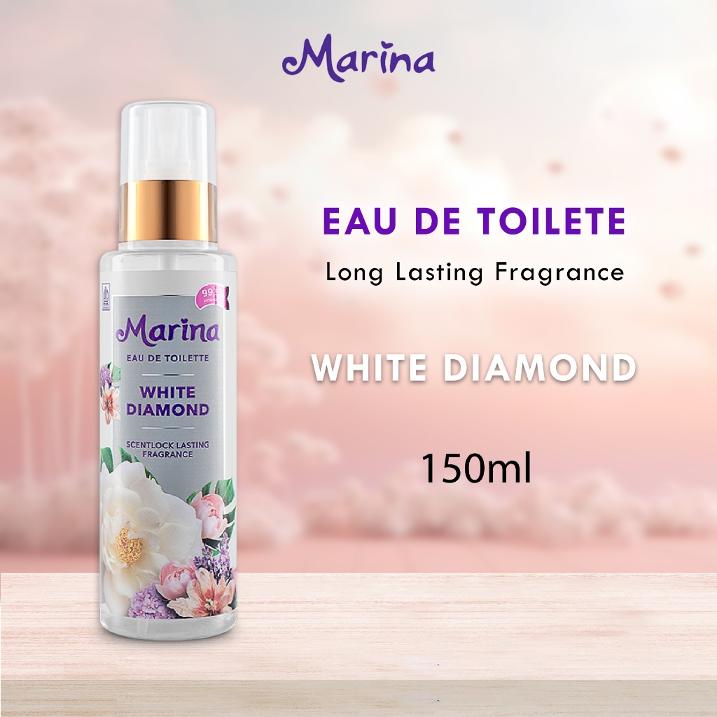 Marina Eau De Toilette Sweet Romance Fresh Sparkle Glam Perfection  White Diamond Peach Perfect Royale Velvet 150ml Parfum Wanita