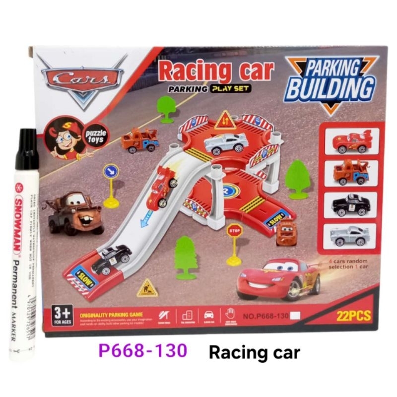 Jual MAINAN RACING CAR PARKING PLAY SET (P668-130) | Shopee Indonesia