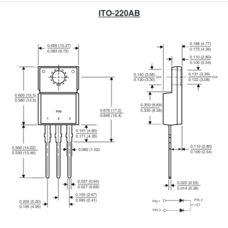 Jual DIODE BRIDGE SBLF1040CT Schottky Rectifier 10A 40V Dioda 1040 ...