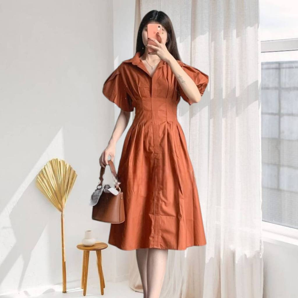 Jual PREMIUM Jessica Dress Korean Style Dress Wanita Kekinian Dress
