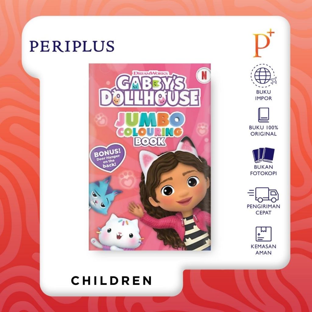 Jual Gabby's Dollhouse Jumbo Colouring Book - 9781788245432 | Shopee ...
