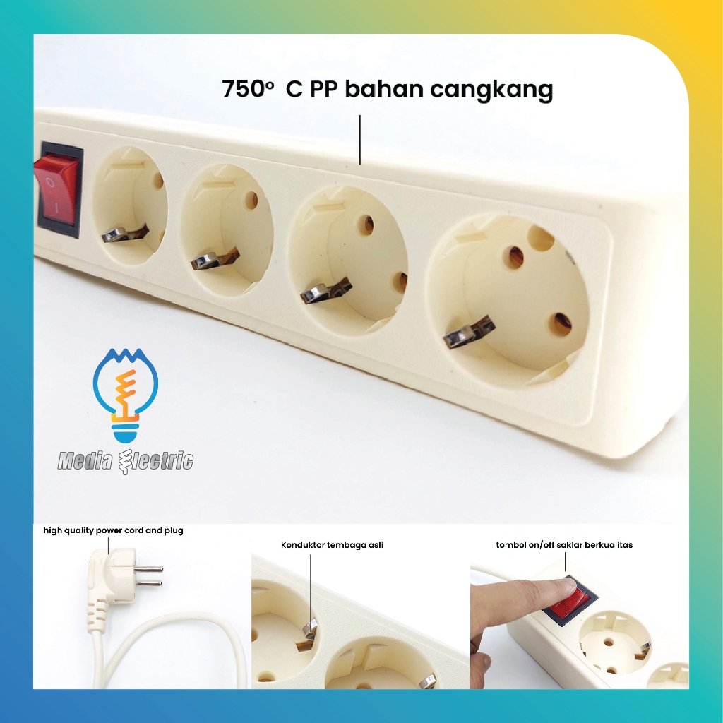 Jual Stop Kontak H@DE Saklar Terminal ada Indikator Lampu Switch On Off ...