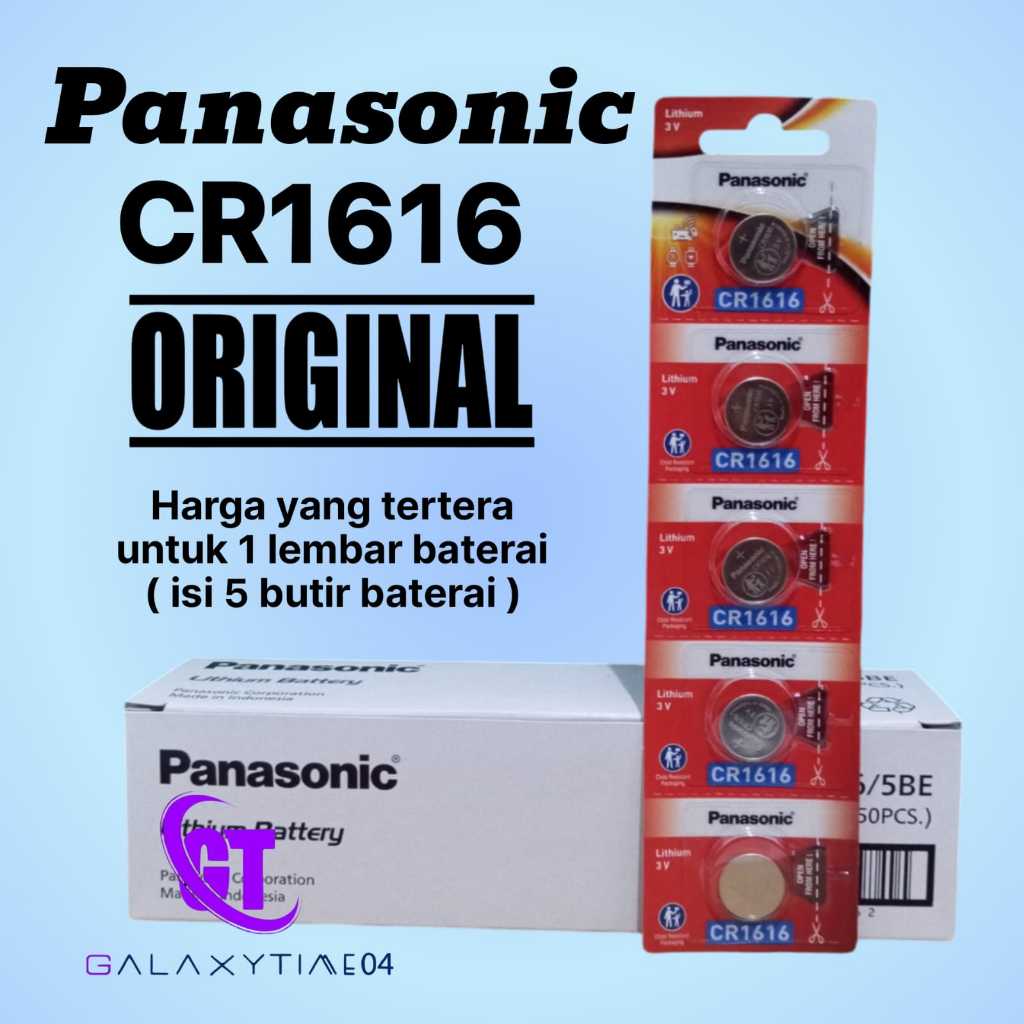 Jual Baterai CR1616 Panasonic Original Lithium Battery 3V Batrai CR ...
