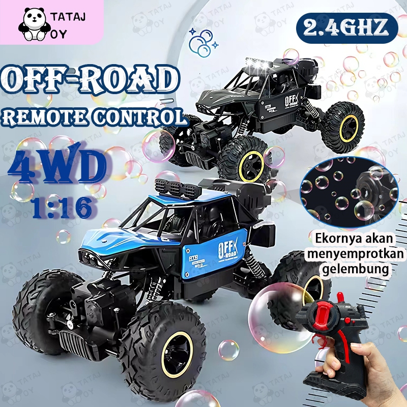 Tatajoy Mainan Mobil Remot Control offroad 4WD Climbing Car RC Rock  Crawler 1:16 Powerful Alloy RC Off-Road Dengan Gelembung/Spray