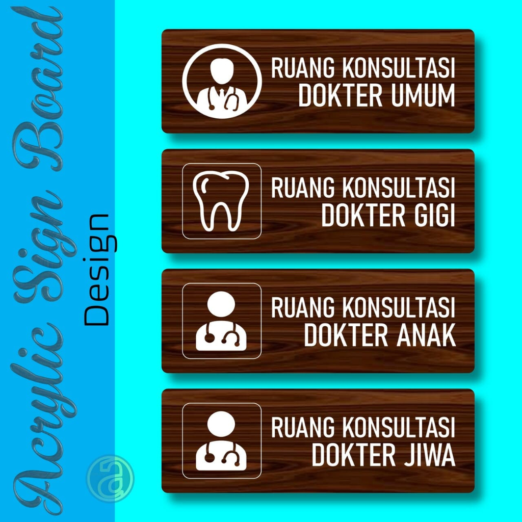 Jual Papan Nama Ruangan Klinik Dokter, Rumah Sakit, Puskesmas - Sign ...