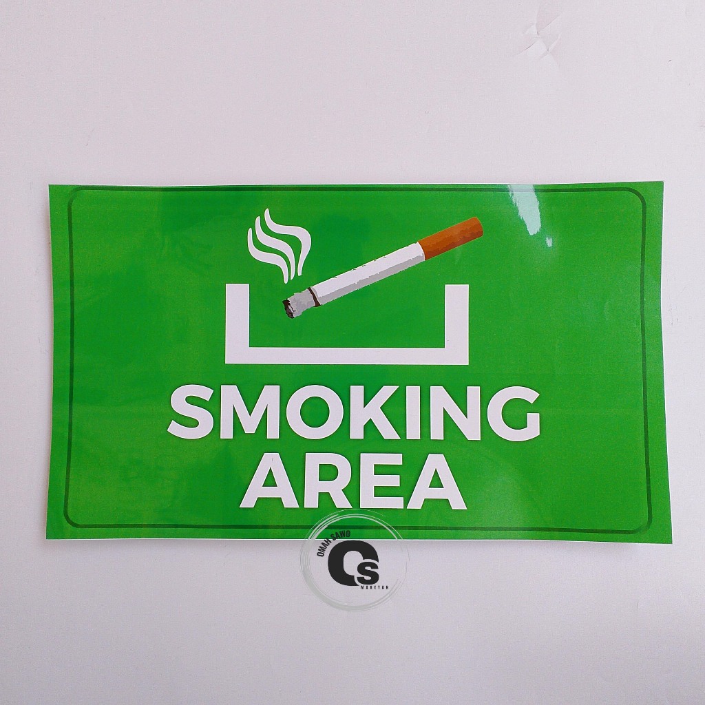 Jual Stiker Smoking Area - Area Merokok - Stiker Tempat Untuk Merokok ...