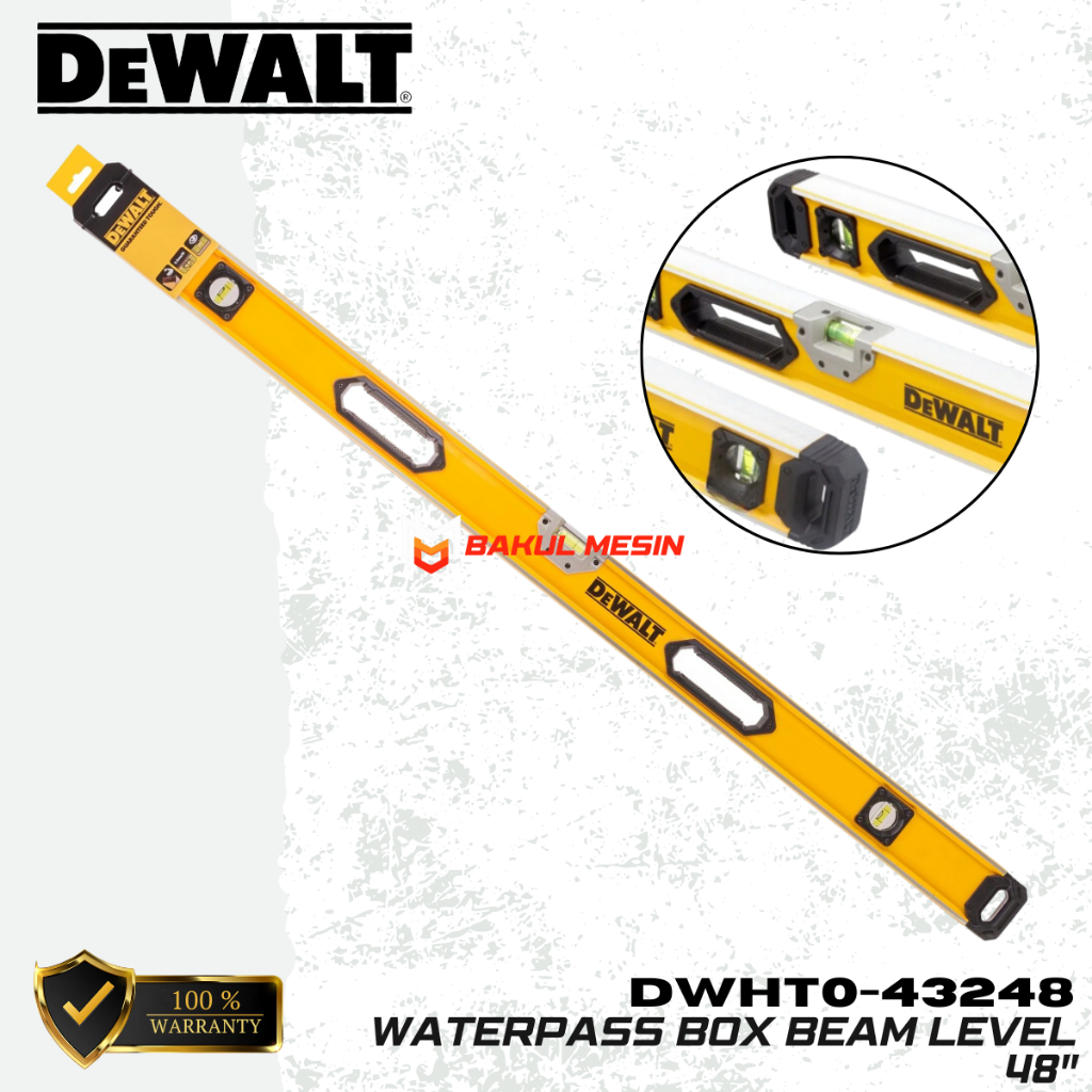 thumbnail image 2 of Dewalt 48-Inch Premium I-Beam Level – DWHT42166 2 of 4