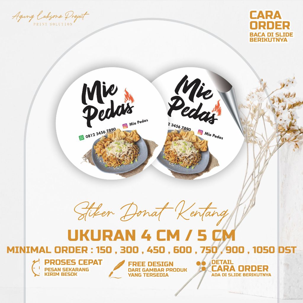 Jual Sticker Mie Pedas Custom | Shopee Indonesia