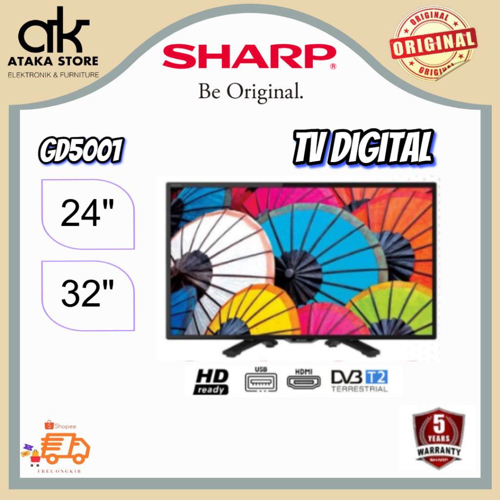 Jual TV LED Sharp DIGITAL 24GD15001i / 32GD15001i - Sharp 24 Inch ...