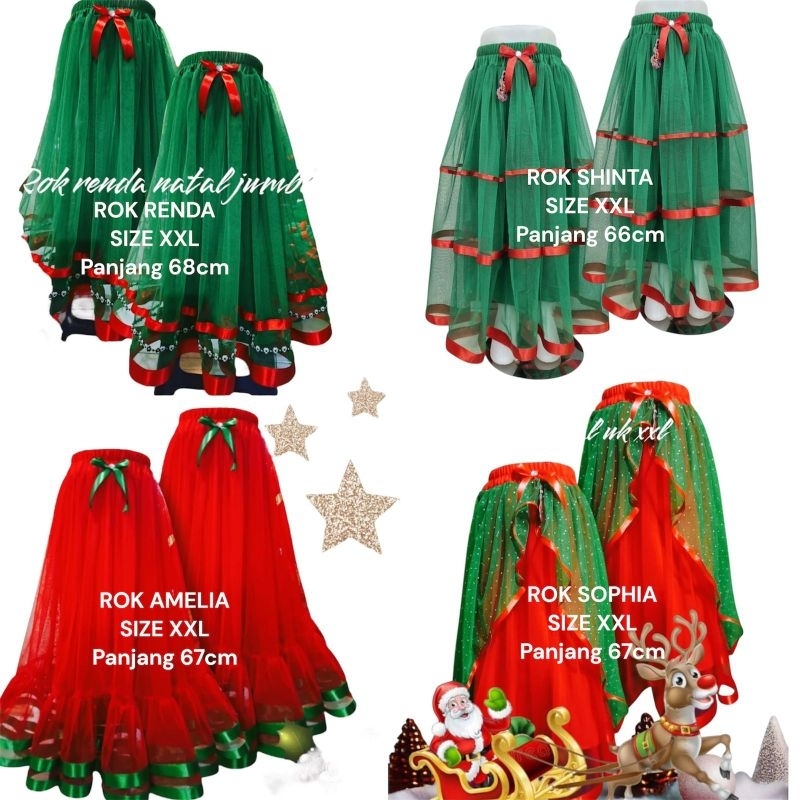 Jual Rok tutu panjang / rok anak tanggung / rok tulle natal / rok tutu ...