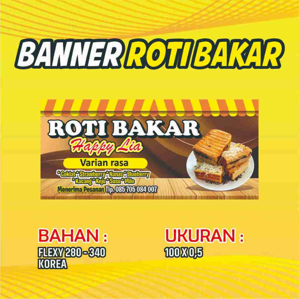 Jual Spanduk Banner Roti Bakar/ Banner Roti Bakar / Free Desain ...