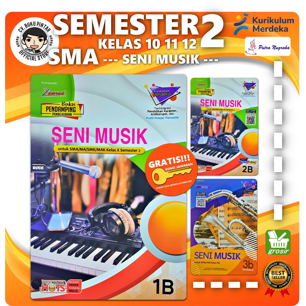 Jual LKS SENI MUSIK SMA/ MA KELAS 10 11 12 SEMESTER 2 KURIKULUM MERDEKA ...
