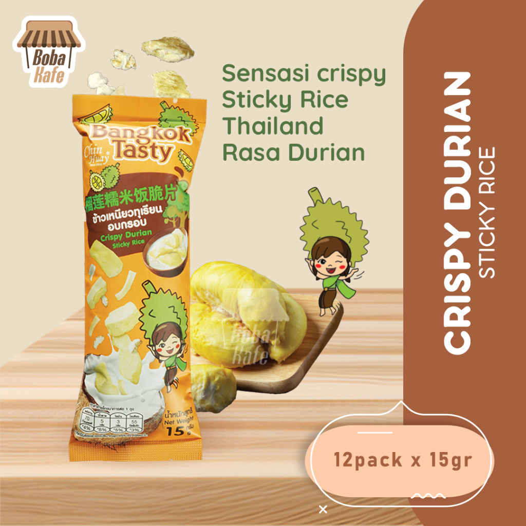 Jual CRISPY DURIAN STICKY RICE 15GR X 12PCS | Shopee Indonesia