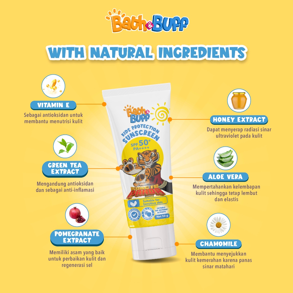 Jual Bath & Buff Kids Protection Sunscreen SPF 50+ PA++++ | Tabir Surya ...