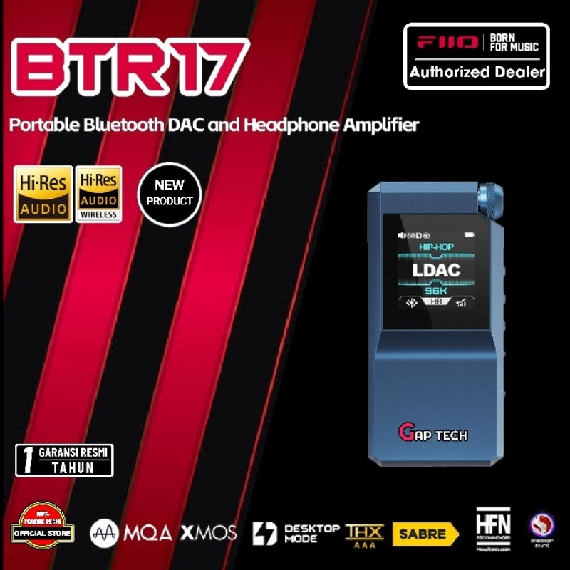 FiiO BTR17 BTR 17 BTR-17 Dual ES9069Q Portable DAC and Headphone  Amplifier DAC AMP Original