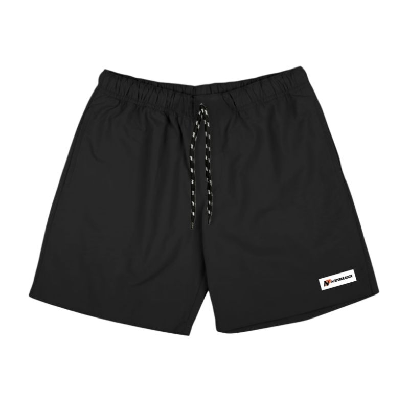 NEOSPARADOX  Celana Pendek Boardshort Pria Wanita Santai Matterial Parasut Despo - Black