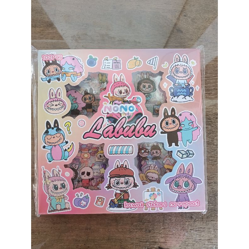 Jual sticker labubu || mainan tempel labubu || stiker labubu isi 100 ...