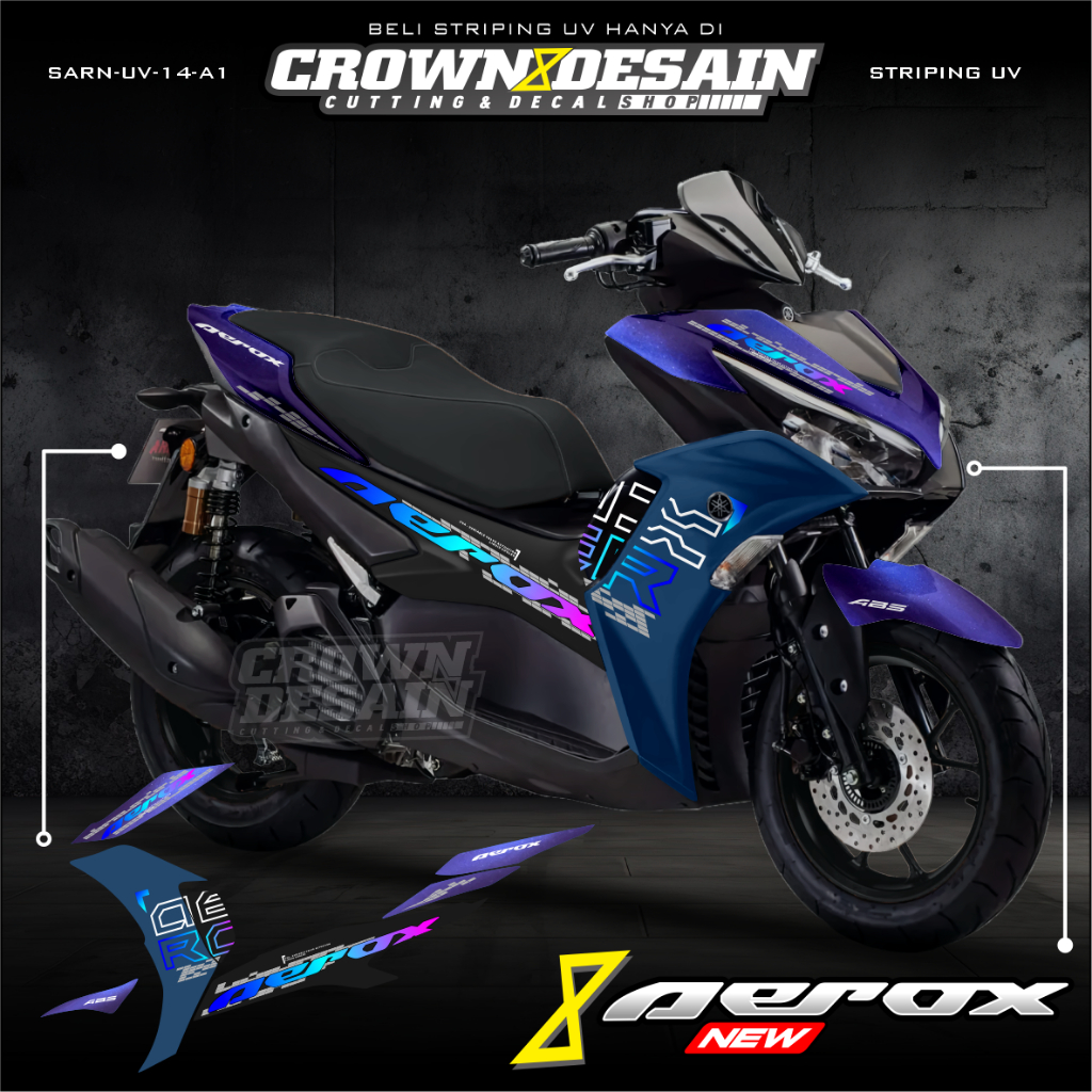 Jual STRIPING AEROX 155 NEW AEROX CYBER CITY ORIGINAL 2020-2024 ...