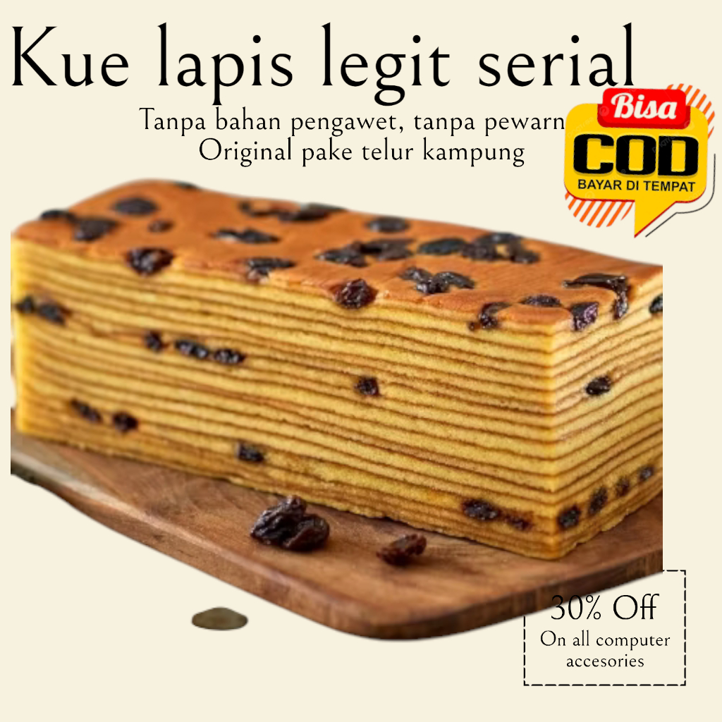 Jual Kue Lapis legit Super kas lapis legit telur kampung 17 x 17 di ...