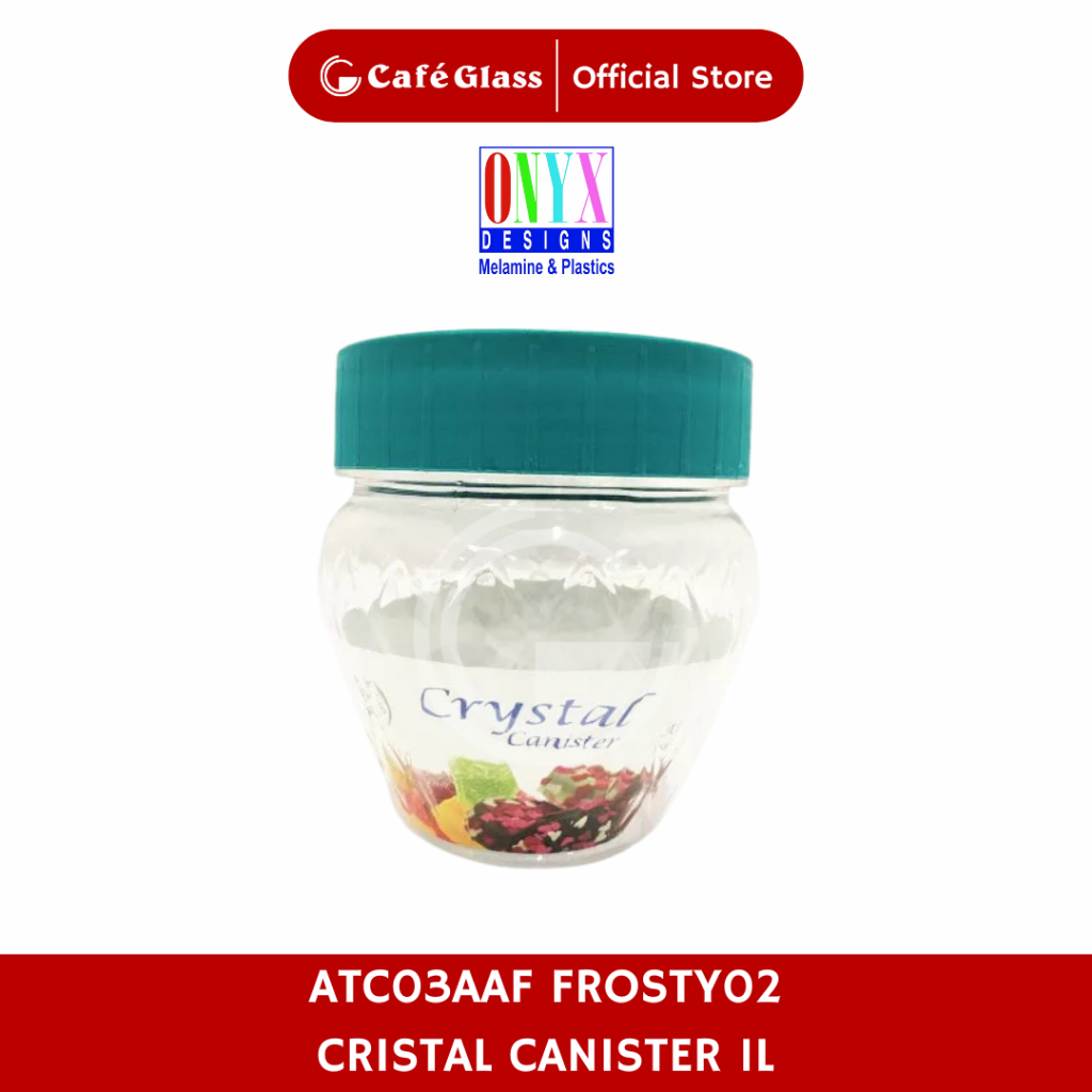 Toples Kue Plastik Besar 1L / Toples Makanan Kering Lebaran / Wadah Permen Onyx Crystal Atc03