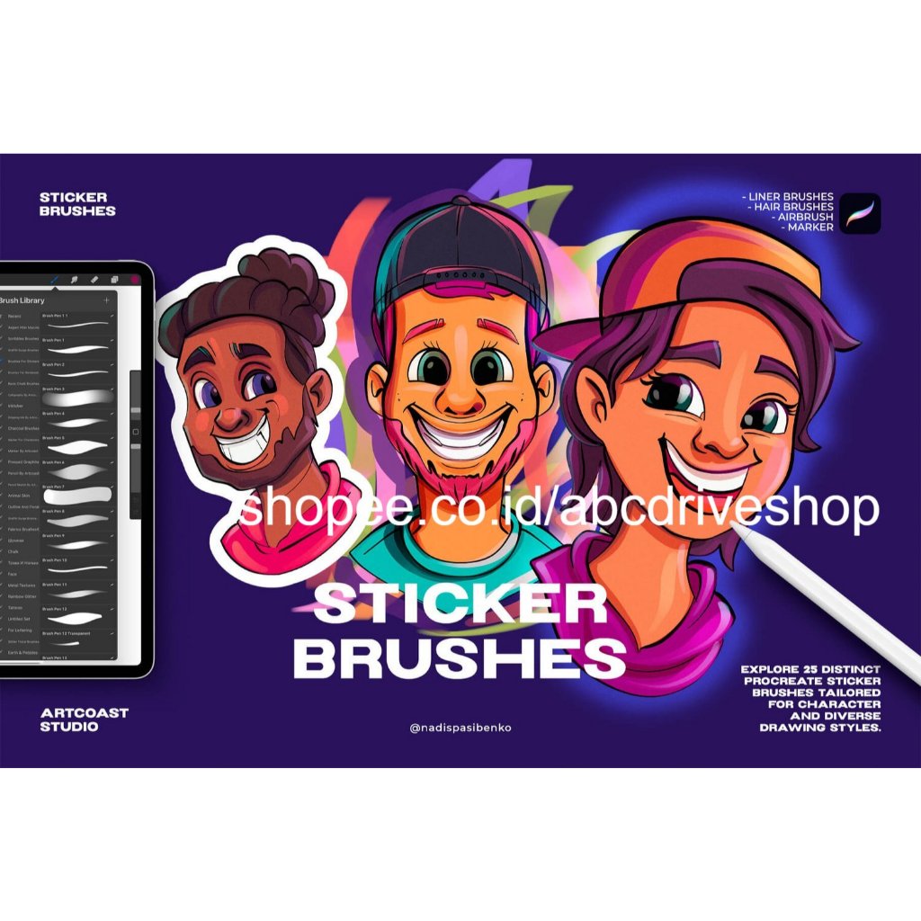 Jual Procreate Brush - Sticker Brush Collection | Shopee Indonesia