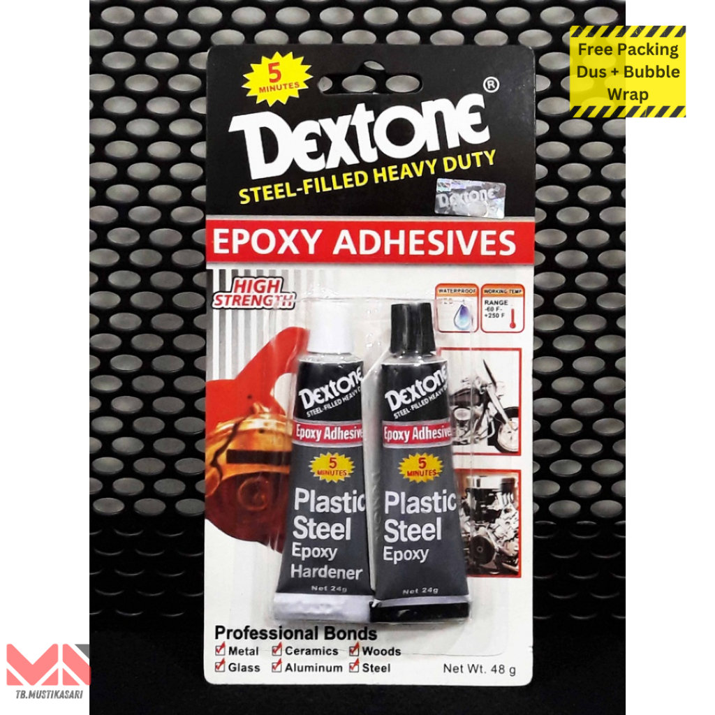 Jual Lem Besi Dan Logam Super Kuat Plastik Steel Dextone Epoxy 5 Menit ...