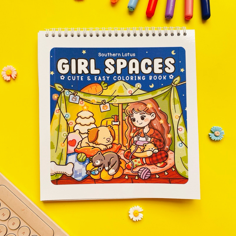Jual Girl Spaces Cute And Easy Coloring Book Southern Lotus | Shopee ...