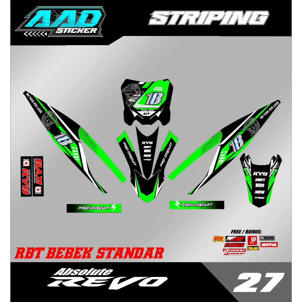 Jual STICKER STRIPING MOTOR RBT REVO ABSOLUTE RBT BEBEK MODIF SUPERMOTO ...