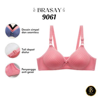 Brasay Bh Big Size Perempuan Tanpa Kawat Bra Wanita Jumbo Fashion Busa Tipis Sangat Nyaman 9061