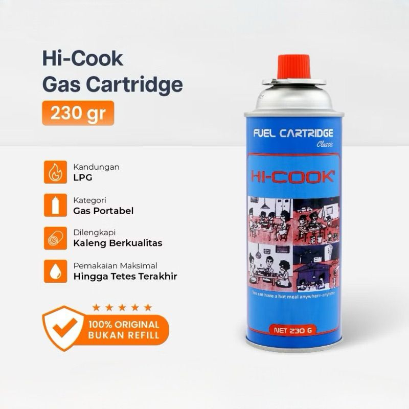 Jual Gas Portable HI-Cook Original Baru 230 Gram | Shopee Indonesia