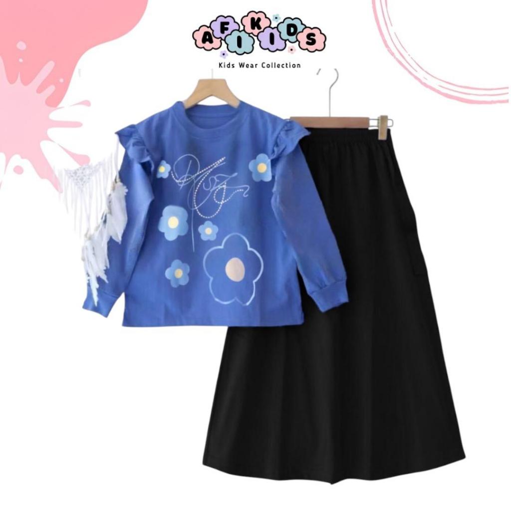 Jual KINAN SET KIDS (7THN-15THN) ROK CARGO CRINKLE PRINTING | SETELAN ...