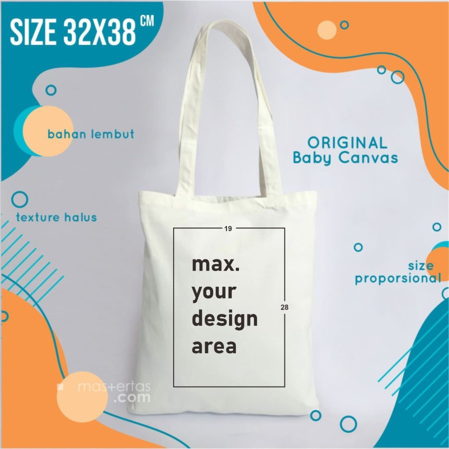 Jual tas tote bag polos, bahan kanvas, readystok, murah, warna