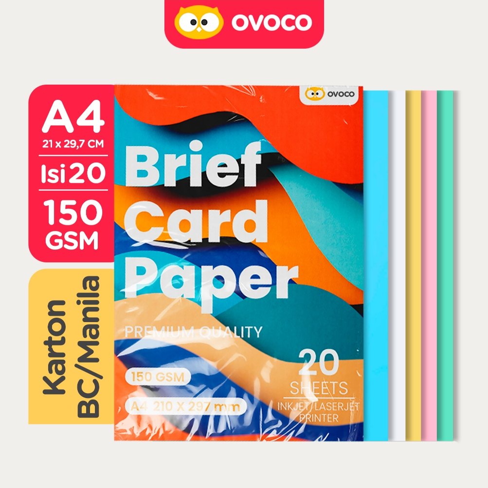Jual ( ISI 10 & 20 ) karton BC Manilla 150gsm A4 ovoco | Shopee Indonesia