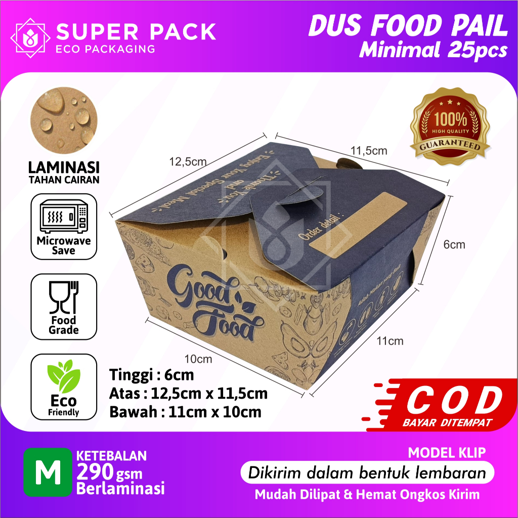 Jual Food Pail Motif Rice Box 290gsm Paper Lunch Box Kertas Dus Makanan ...