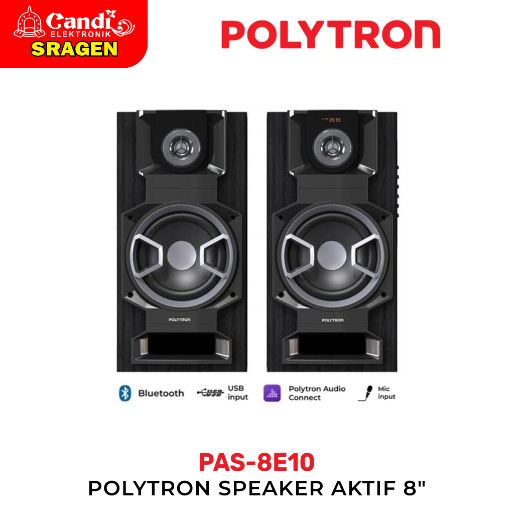 Jual POLYTRON Speaker aktif 8 Inch PAS-8E10 | Shopee Indonesia