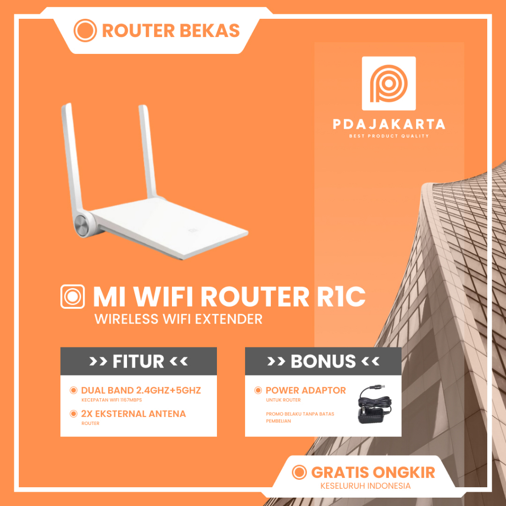 Jual Xiaomi Mi Router R1C Dual Band Wireless Router WiFi 1200Mbps 2 ...