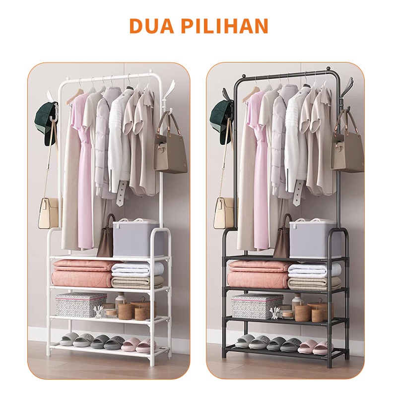 Jual COD Rak Gantungan Baju Rak Sepatu Topi Stand Hanger Rak Susun ...