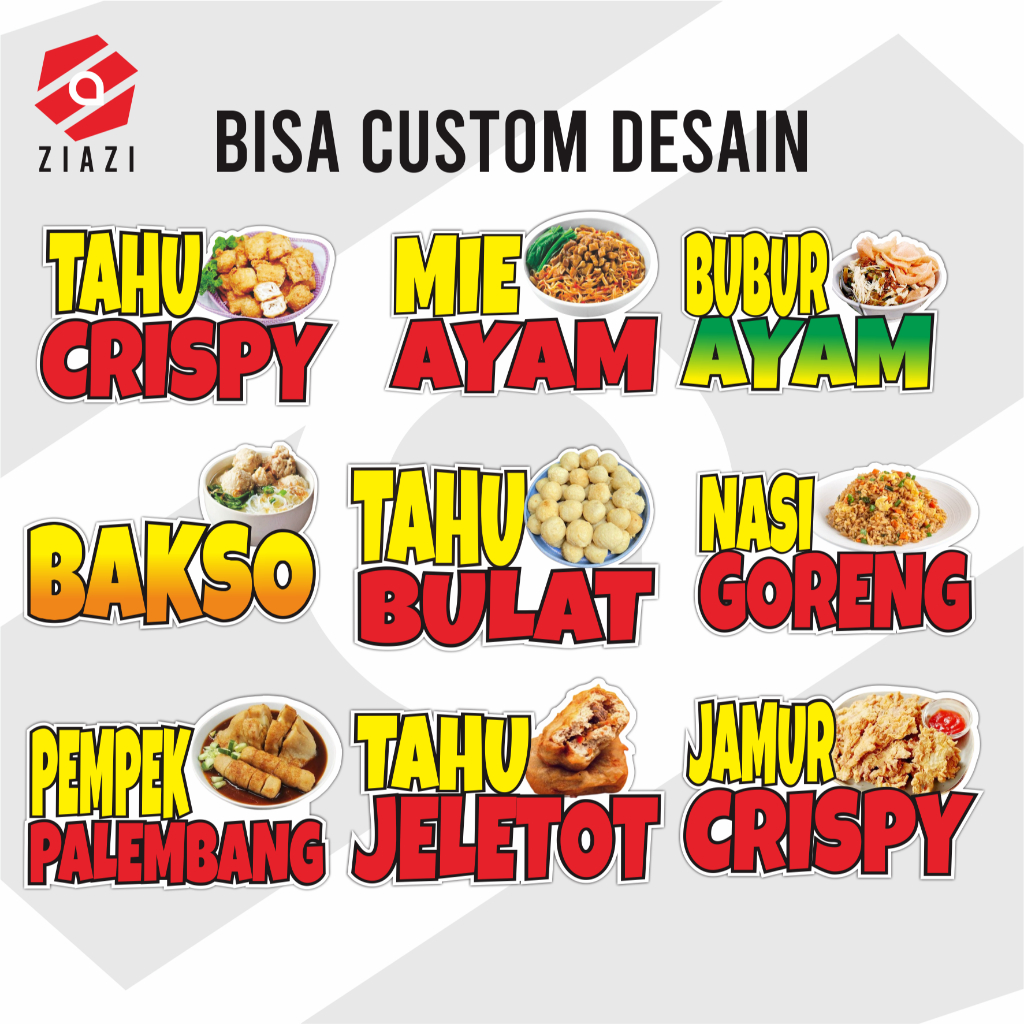 Jual Sticker Gerobak Custom, Sticker Nama Usaha, Sticker Kaca, Sticker ...